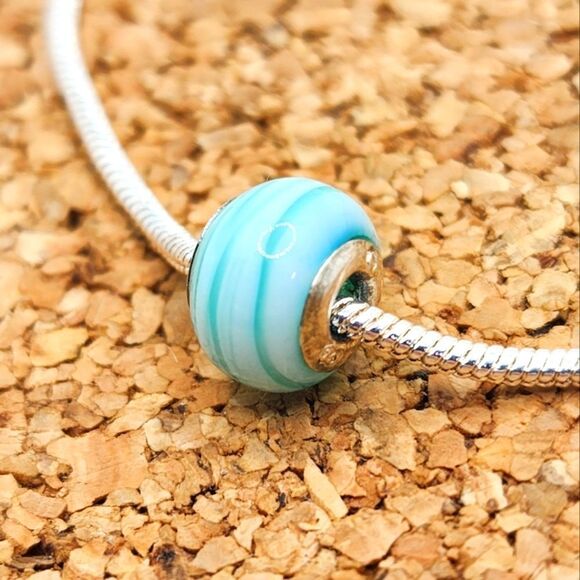 3/$30 🖤 STERLING SILVER BLUE CHARM FOR PANDORA ESSENCE COLLECTION BRACELETS - Picture 1 of 4